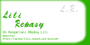 lili repasy business card